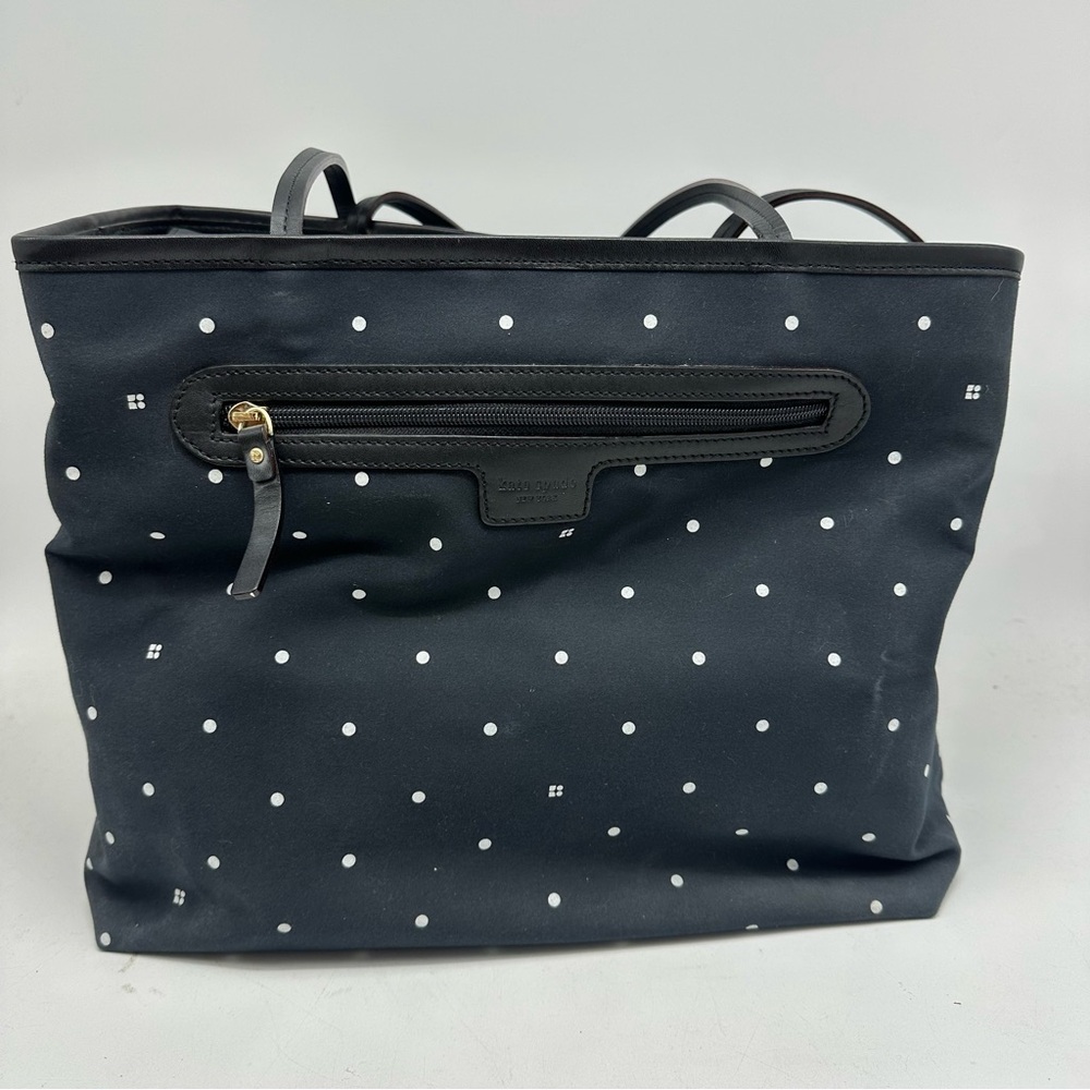 Kate Spade navy blue white polka dot diaper bag‎ baby tote